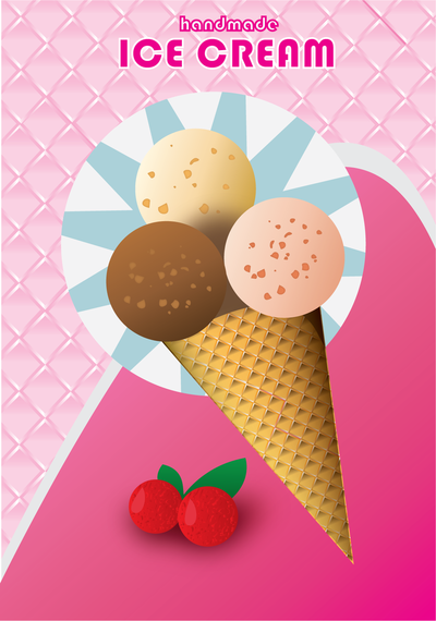 Ice Cream Flyer Vector