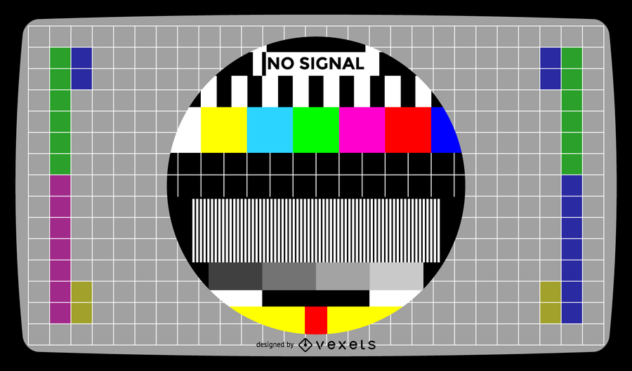 Pantalla De Prueba De Televisión Sin Señal Ilustración Vectorial