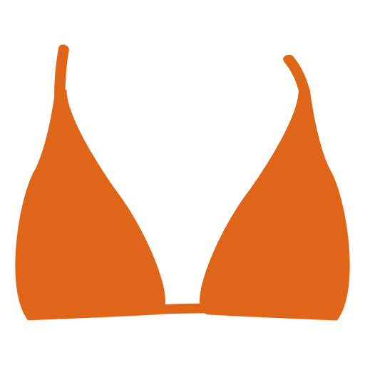 Orange Bikini Top Transparent PNG SVG Vector File