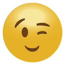 Diseño PNG Y SVG De Emoticon Emoji Guiño Para Camisetas