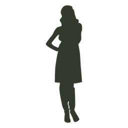 Woman Standing Pose Silhouette Png Svg Design For T Shirts