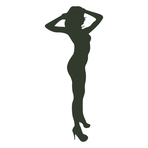 Mulher Pose Estando Silhueta Nua Baixar Png Svg Transparente