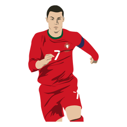 Diseño PNG Y SVG De Dibujos Animados De Cristiano Ronaldo Para Camisetas