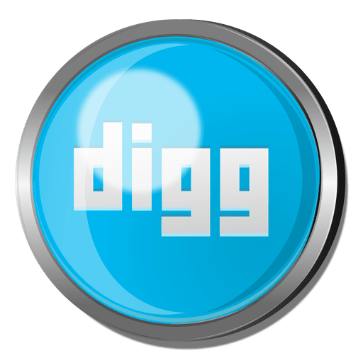 Digg Round Metal Button Transparent Png Svg Vector File