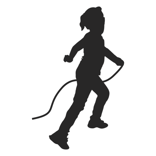 Rope Jumping Girl Transparent PNG SVG Vector File