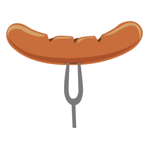 Sausage Fork Illustration Transparent Png Svg Vector File