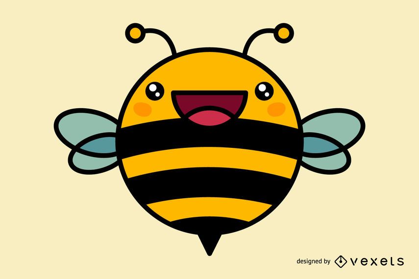 Linda Abeja De Dibujos Animados Descargar Vector