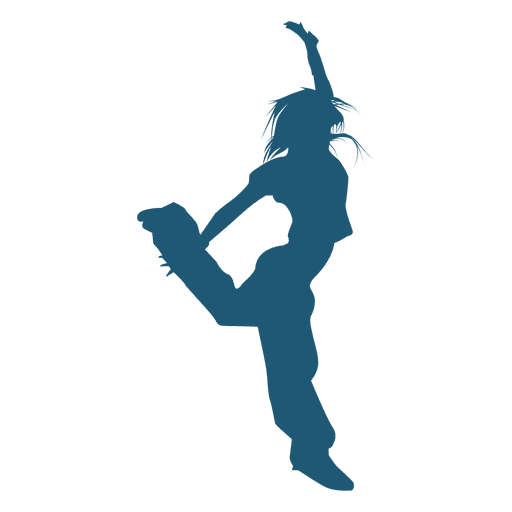 Bailarina De Hip Hop Saltando Silueta Descargar Png Svg Transparente