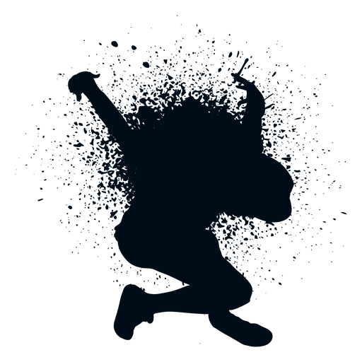 Street Dancer Splash Paint Silhouette Transparent PNG SVG Vector File