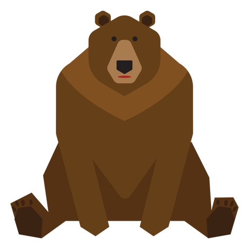 Grizzly Bear Sitting Illustration Transparent Png And Svg Vector File