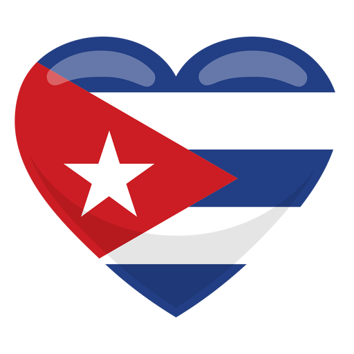 Bandera del corazón de Cuba Descargar PNG SVG transparente