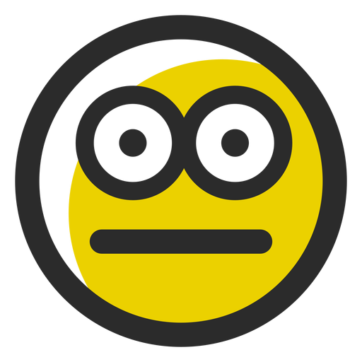 Embarrassed Colored Stroke Emoticon PNG SVG Design For T Shirts