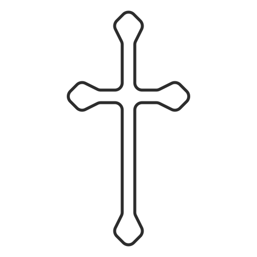 Icono De Trazo De Cruz Cristiana Larga Descargar PNG SVG Transparente