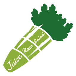 Diseño PNG Y SVG De Jugo De Apio Ensalada Cruda Plana Para Camisetas