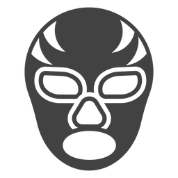 Diseño PNG Y SVG De Máscara De Rayas De Luchador Silueta Detallada Para