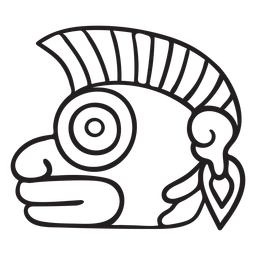 Diseño PNG Y SVG De Criatura De Símbolo De Trazo Azteca Para Camisetas