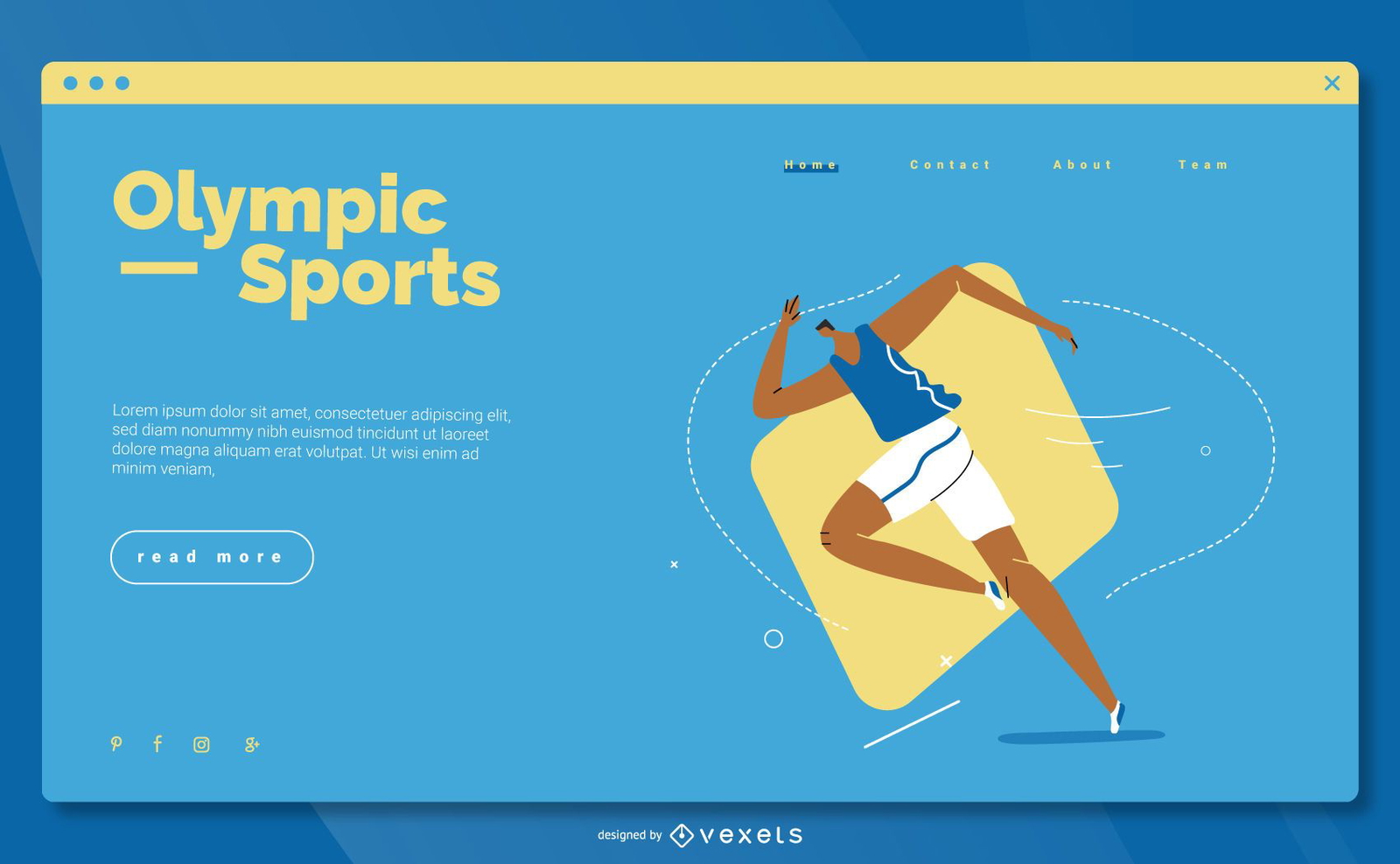 olympic sports landing page design