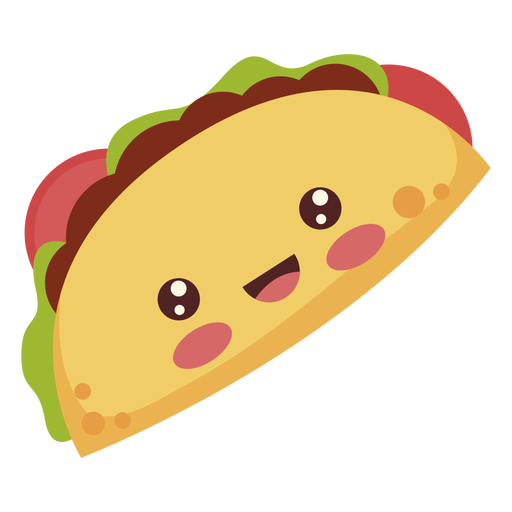 Taco Kawaii Plana Baixar Png Svg Transparente