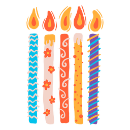 Design Png E Svg De Conjunto De Velas De Anivers Rio Para Camisetas