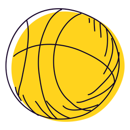 Gelbe Basketballhand Gezeichnet PNG Und SVG Design Für T Shirts