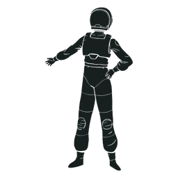 Cool Pose Astronaut Silhouette PNG SVG Design For T Shirts