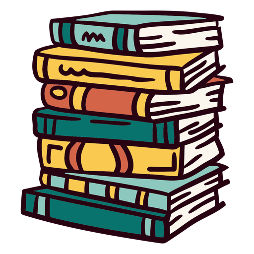 Pile Of Books Illustration Transparent PNG SVG Vector File