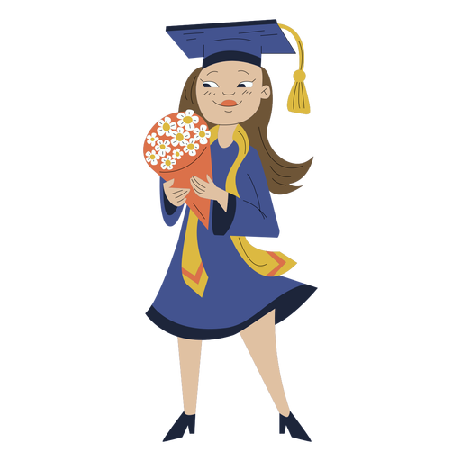 Chica ramo graduación dibujado a mano Descargar PNG SVG transparente