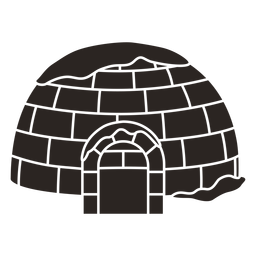 Design PNG E SVG De Frente Igloos Para Camisetas