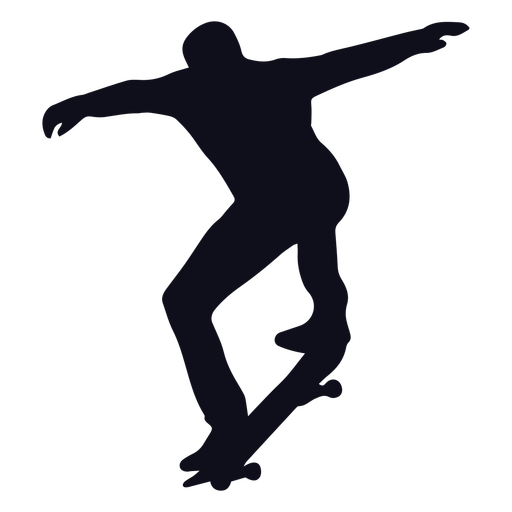 Male Skater Tricks Silhouette Transparent PNG SVG Vector File