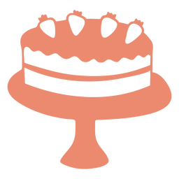 Strawberry Cake Filled Stroke PNG SVG Design For T Shirts