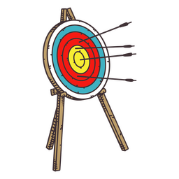 Diseño PNG Y SVG De Tiro Con Arco Deportivo Bullseye Para Camisetas