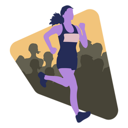 Design PNG E SVG De Atleta Corre Maratona Mulher Pessoas Para Camisetas