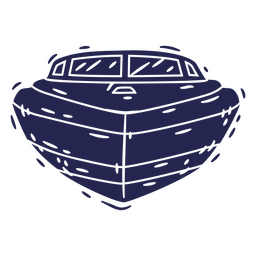 Schnellboot Ausgeschnittene Detaillierte Vorderansicht PNG Und SVG