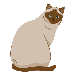 Design PNG E SVG De Animal Gato Siamês Para Camisetas