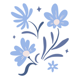 Dekorative Blaue Blumen Png Und Svg Design F R T Shirts