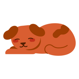 Diseño PNG Y SVG De Lindo Perro Dormido Semiplano Para Camisetas