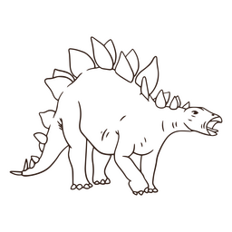 Design PNG E SVG De Curso De Dinossauro Jurássico Stegosaurus Para