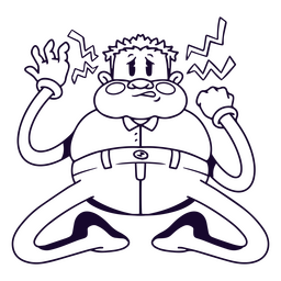 Design Png E Svg De Desenho Retr De Acidente Vascular Cerebral Cheio