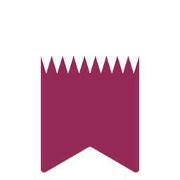 Qatar Flag Inspired Pennant PNG SVG Design For T Shirts