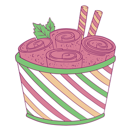 Tropischer Eisbecher PNG Und SVG Design Für T Shirts