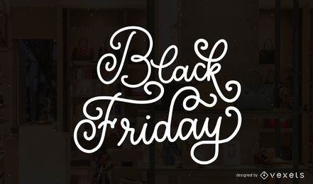 Black Friday lettering badge Black Friday lettering badge