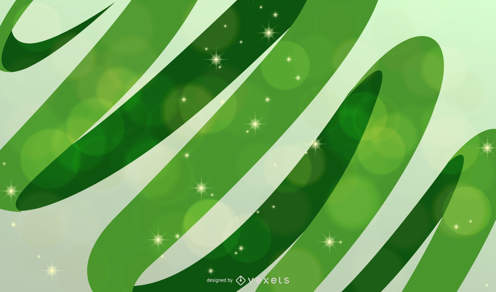 Abstract Green Waves Vector Background Vector Download