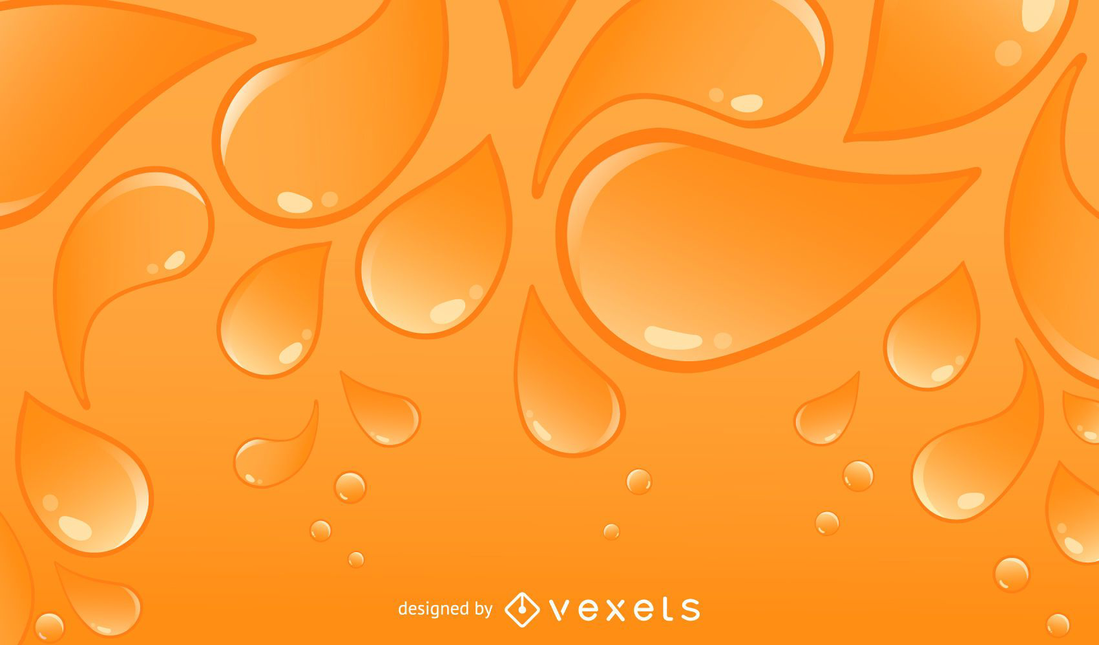 Orange Drops Background Design Vector Download