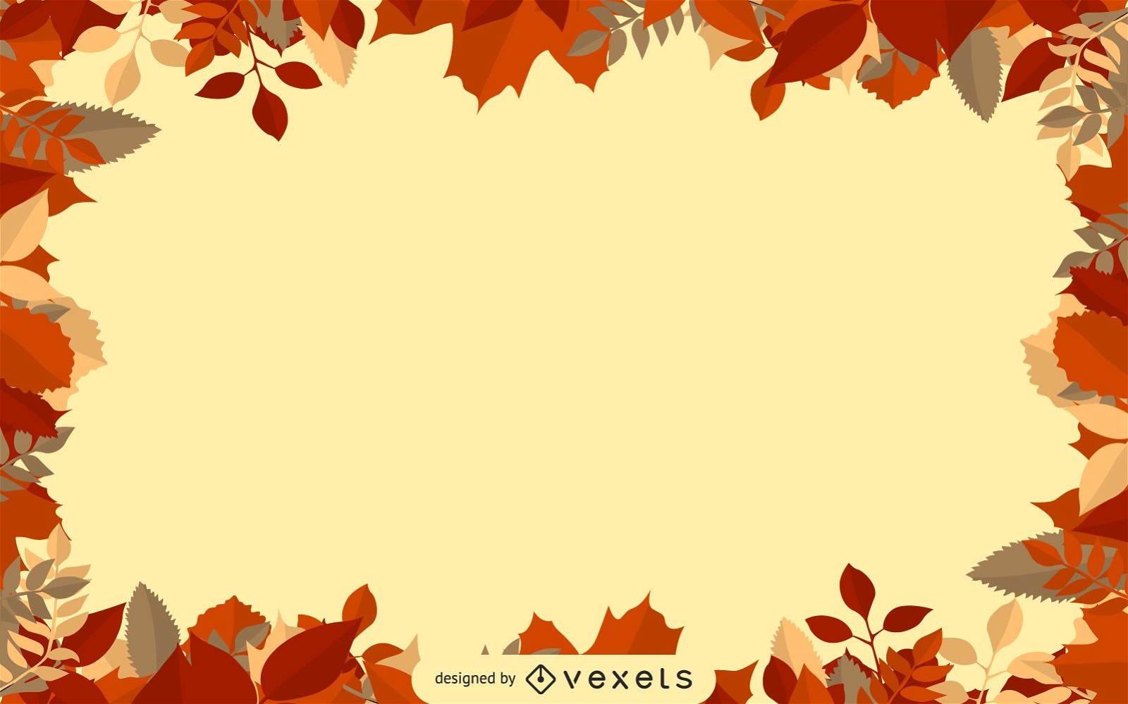 Fall Maple Leaf Frame Background Vector Download