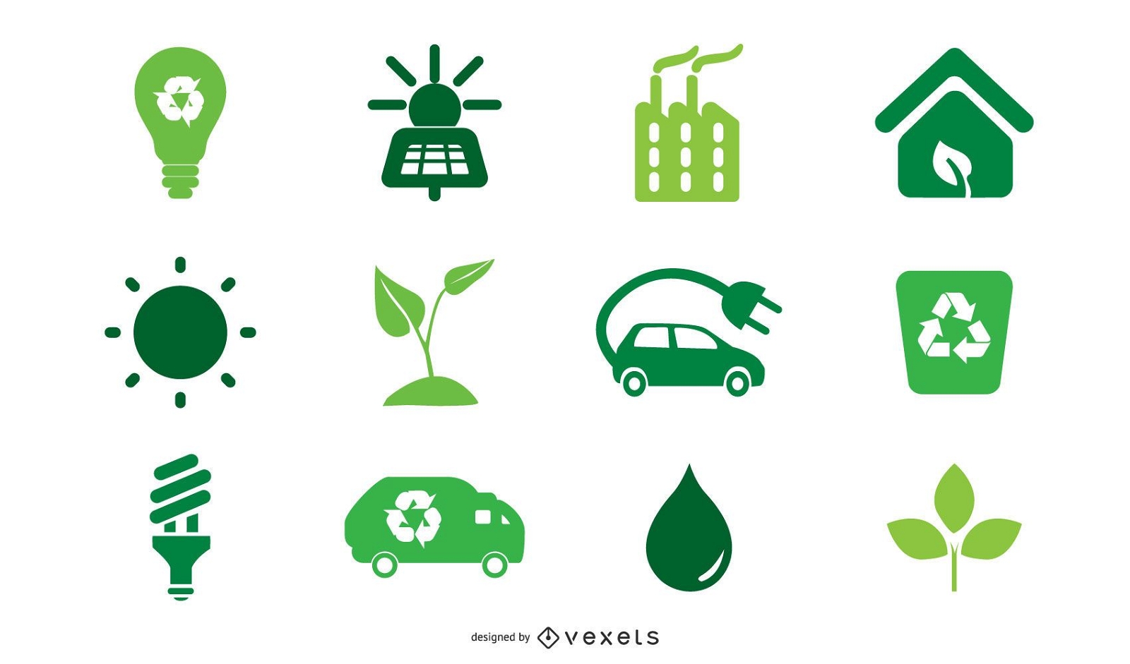 Green Icons Vector Download