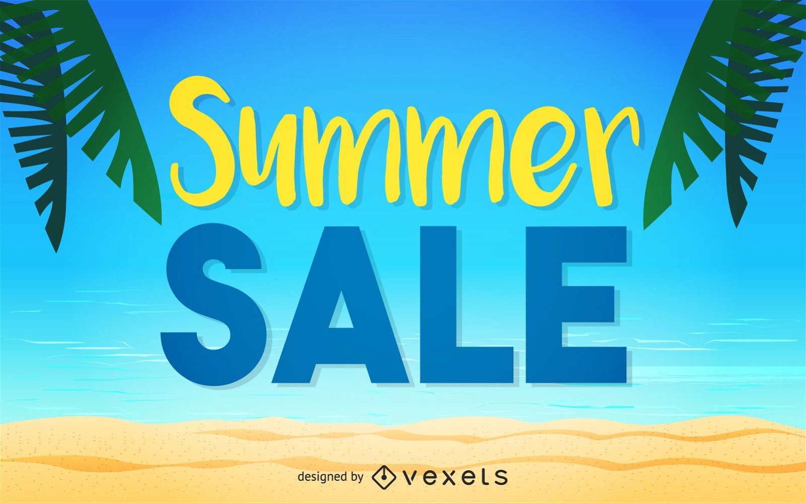 Summer Sale Poster Design Illustration Vector Download