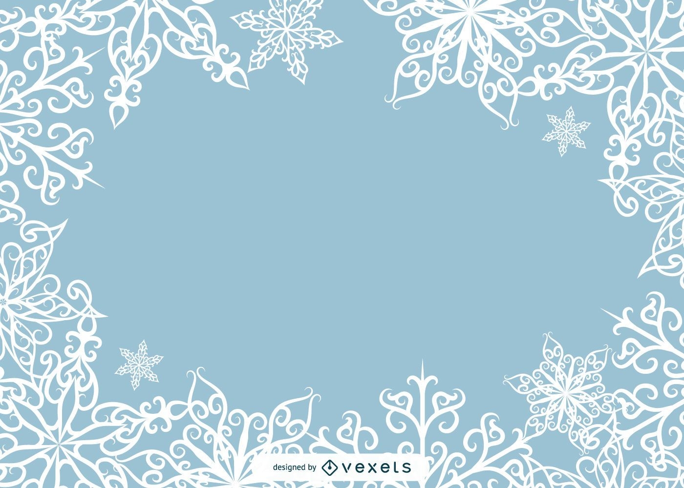snowflake frame vector