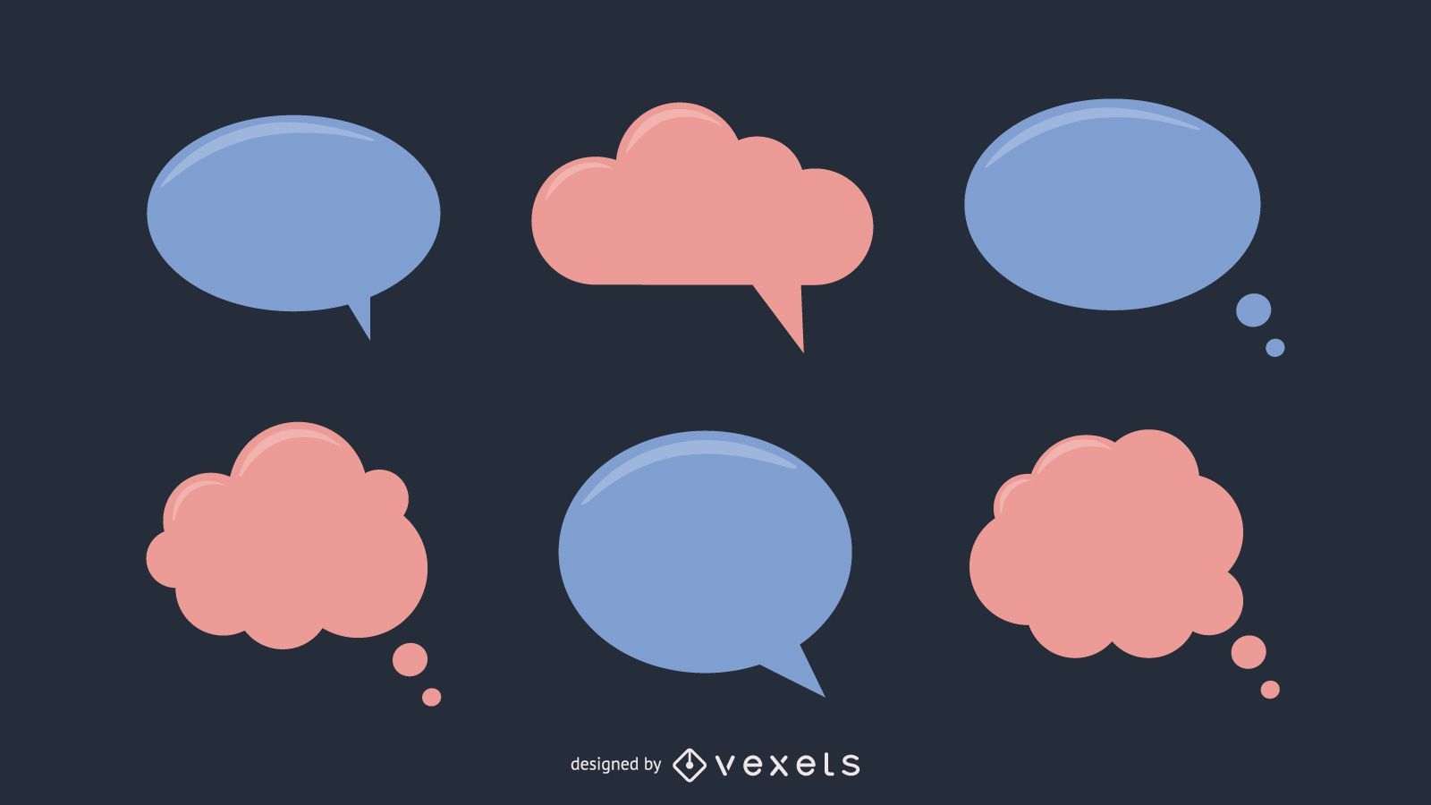 Colored Speech Bubble Pack Vector