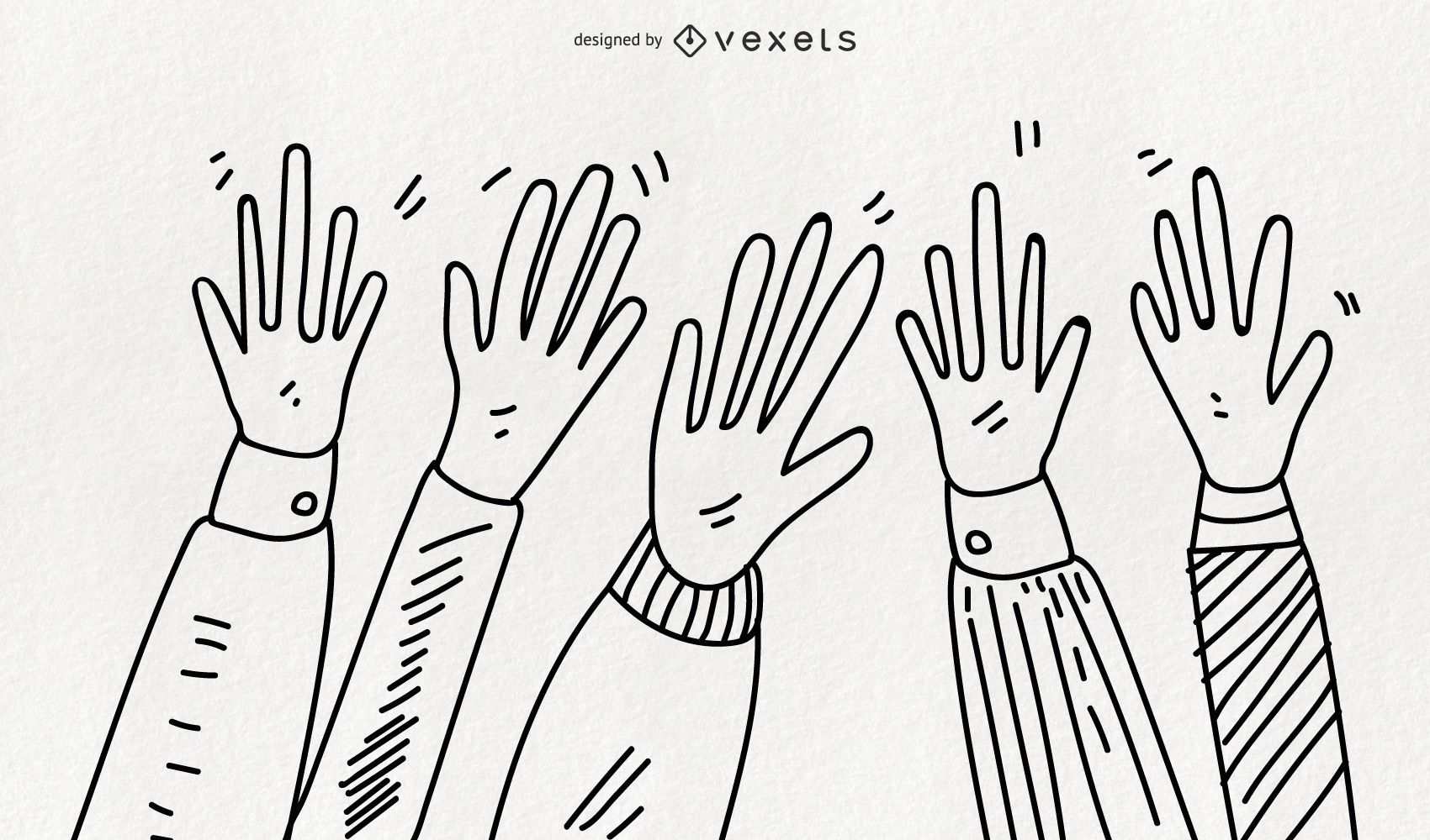 Hand-drawn Hands Illustrations Vector Download Hand-drawn Hands Illustrations Vector Download