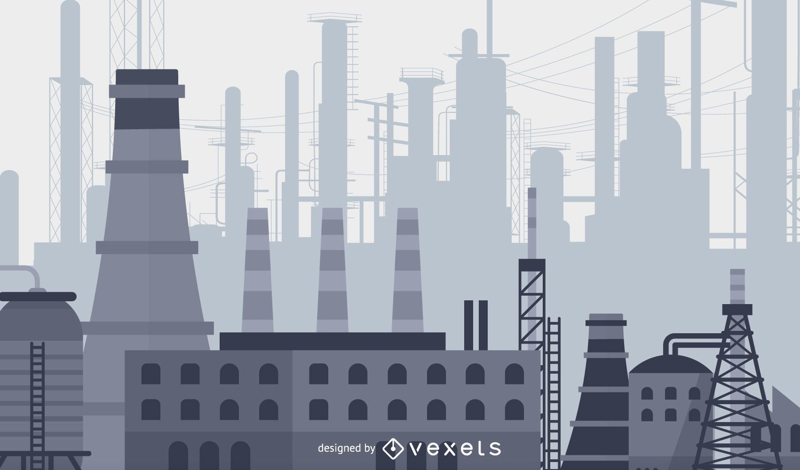 Heavy Industry Illustration Design Vector Download